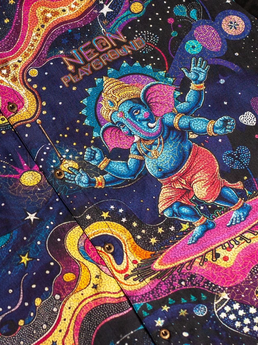 Dancing Ganesha Bamboo button up shirt(Limited to 100)