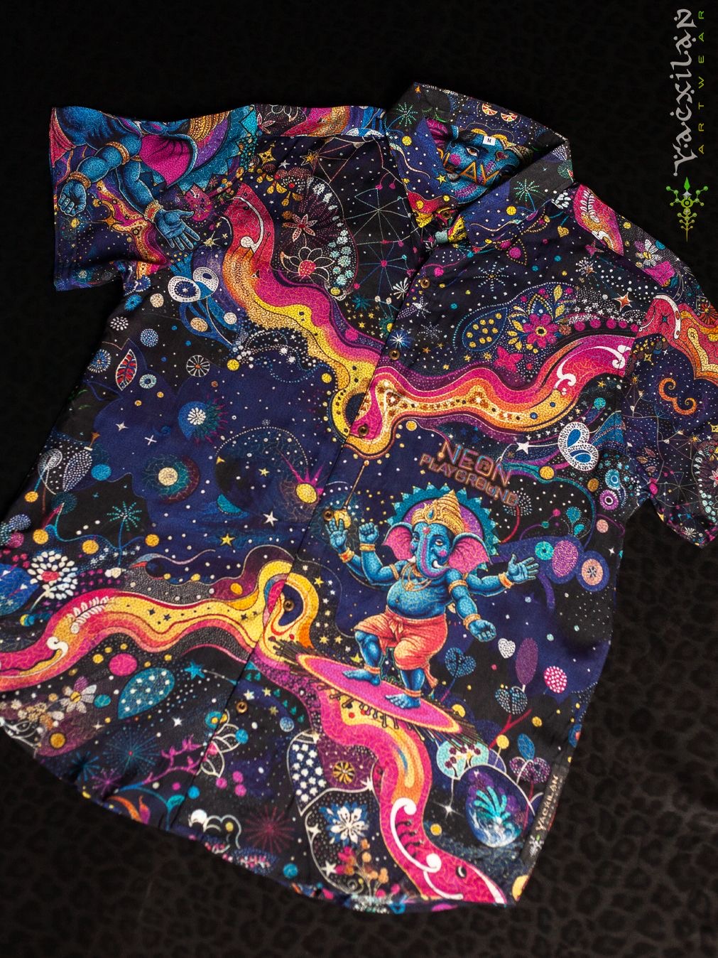 Dancing Ganesha Bamboo button up shirt(Limited to 100)