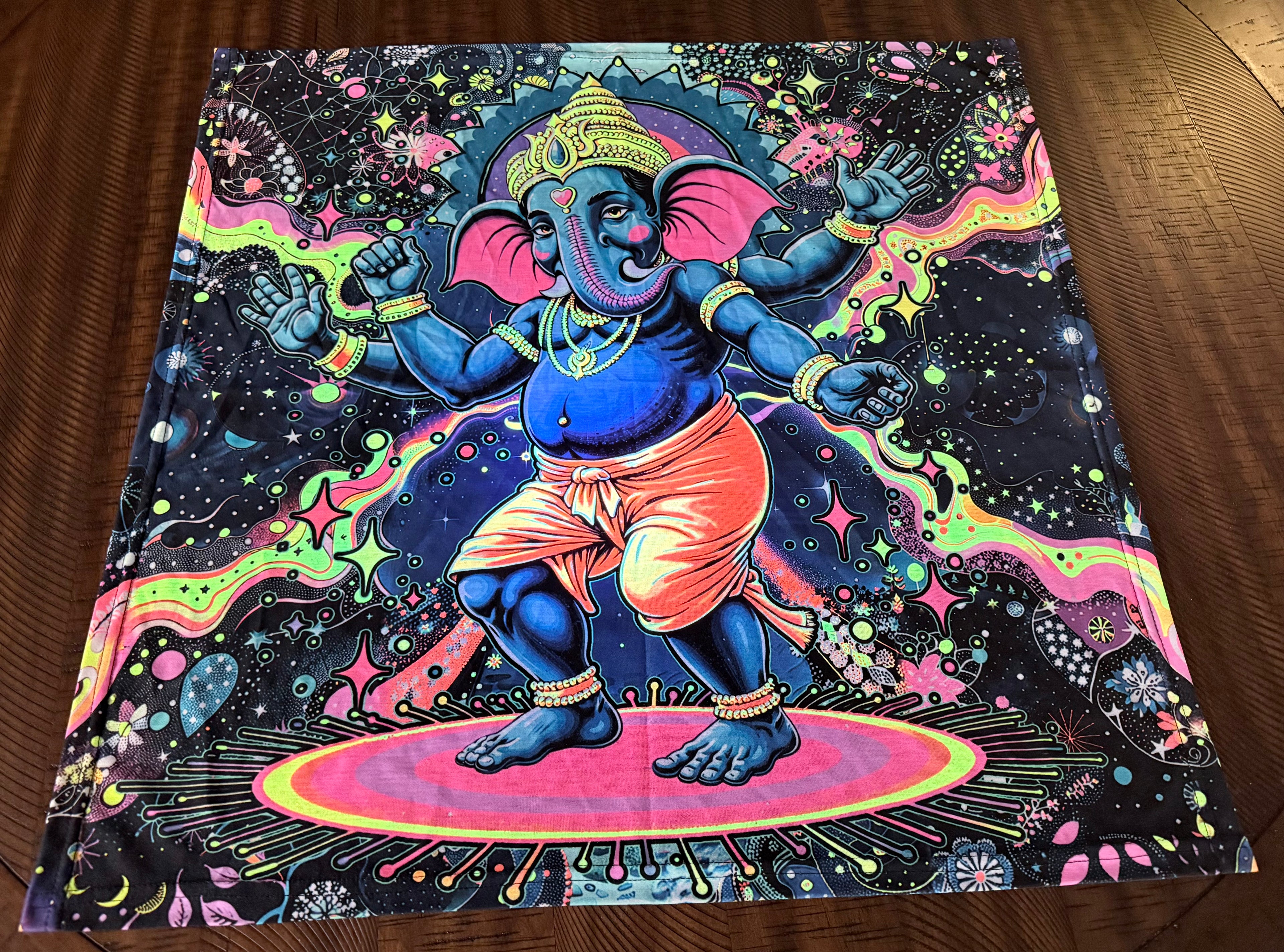 Cosmic Ganesha-Bandana(UV/Blacklight Reactive)-Limited to 25