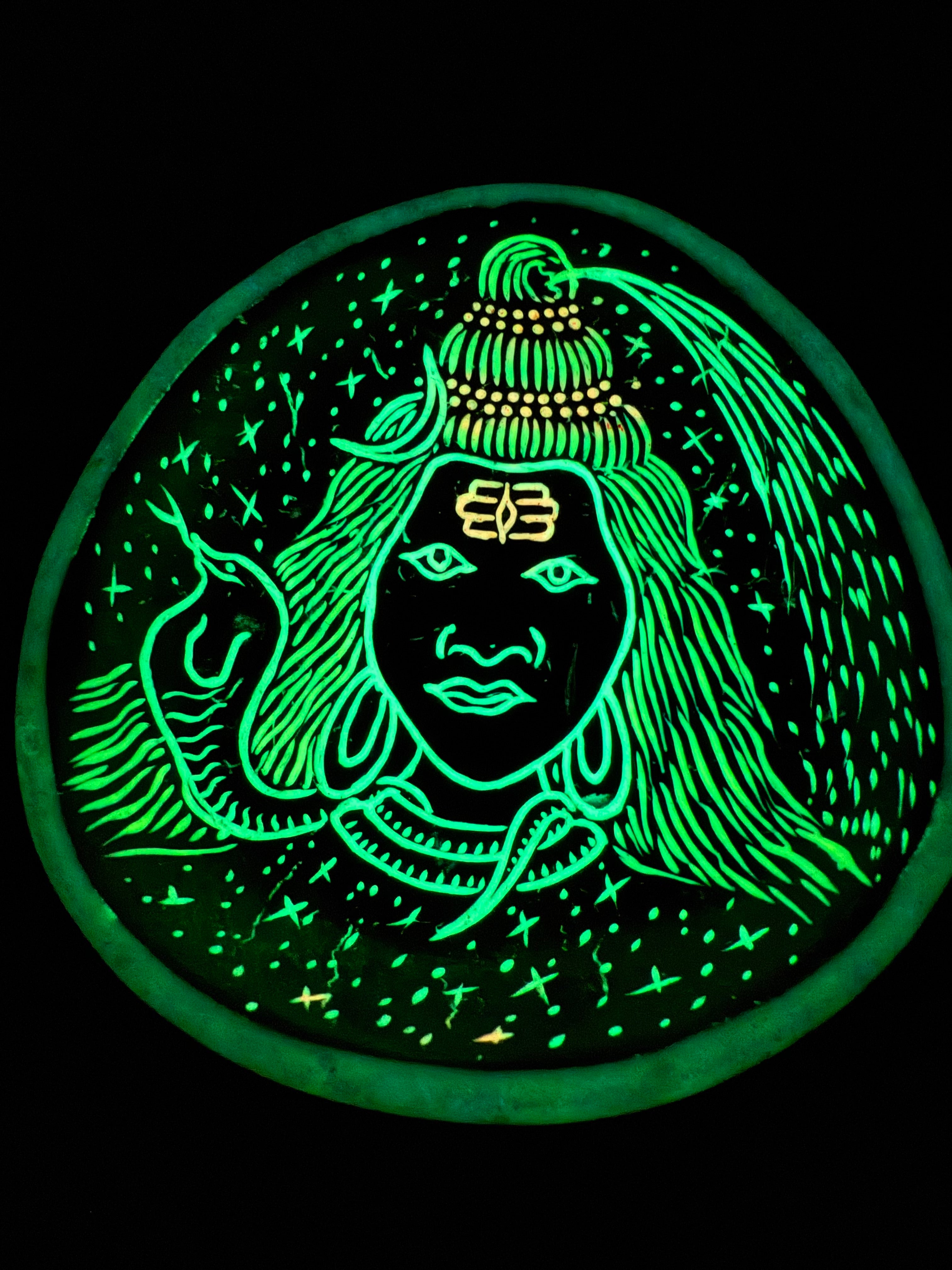 Coconut Mixing Bowls(Glow/UV) ‘Shiva Sees you’ 1/1