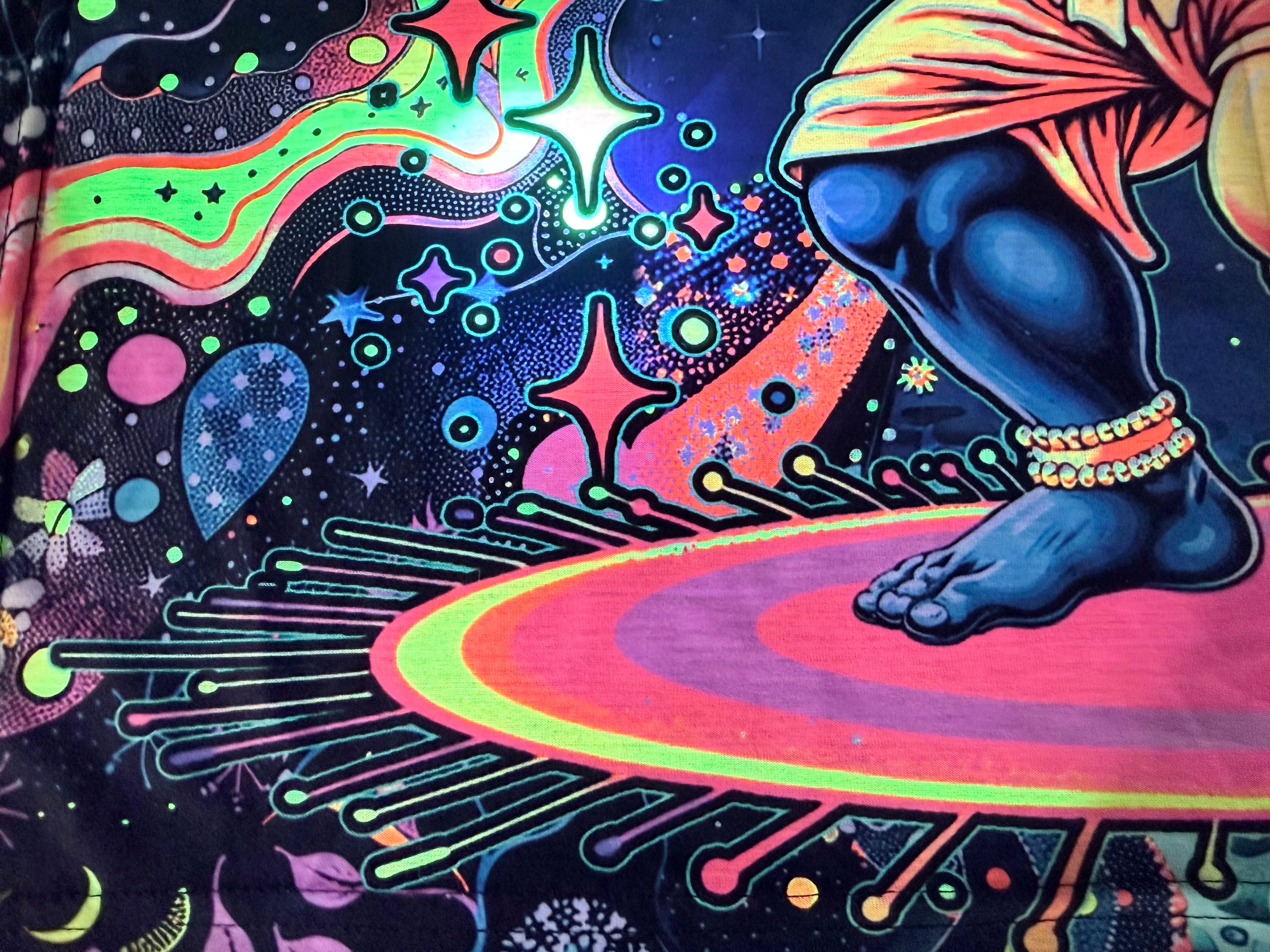 Cosmic Ganesha-Bandana(UV/Blacklight Reactive)-Limited to 25