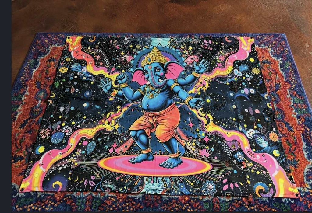 UV Reactive Ganesha Backdrop(Limited to 100)