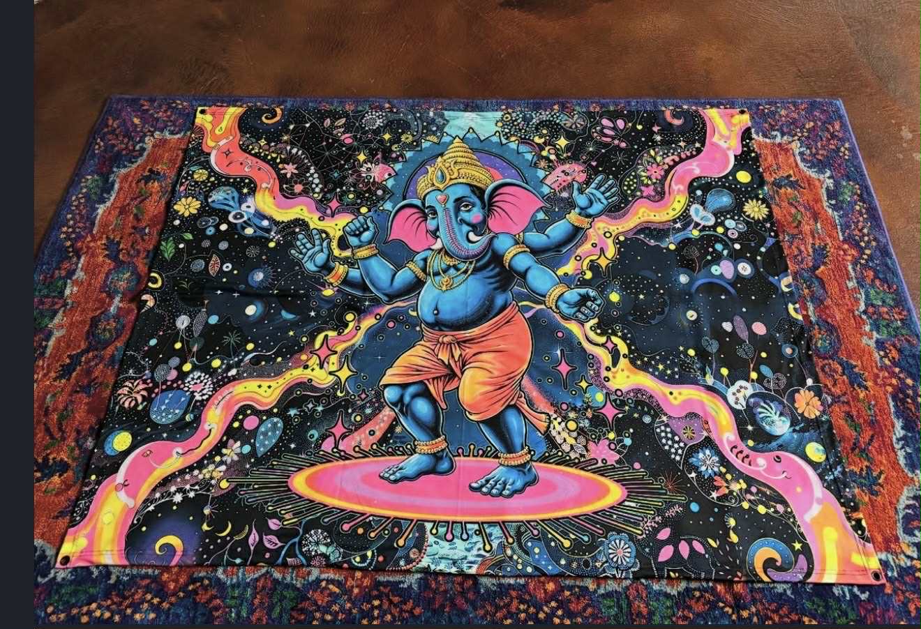 UV Reactive Ganesha Backdrop(Limited to 100)
