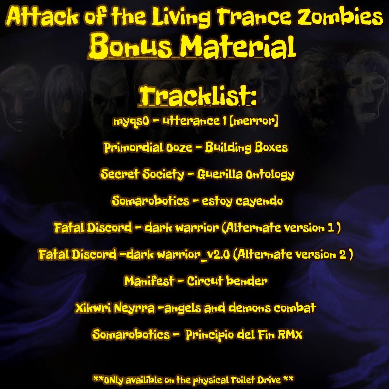 V/A Return of the Living Trance Zombies(2025)-USB Toilet(Limited Glow in the dark)