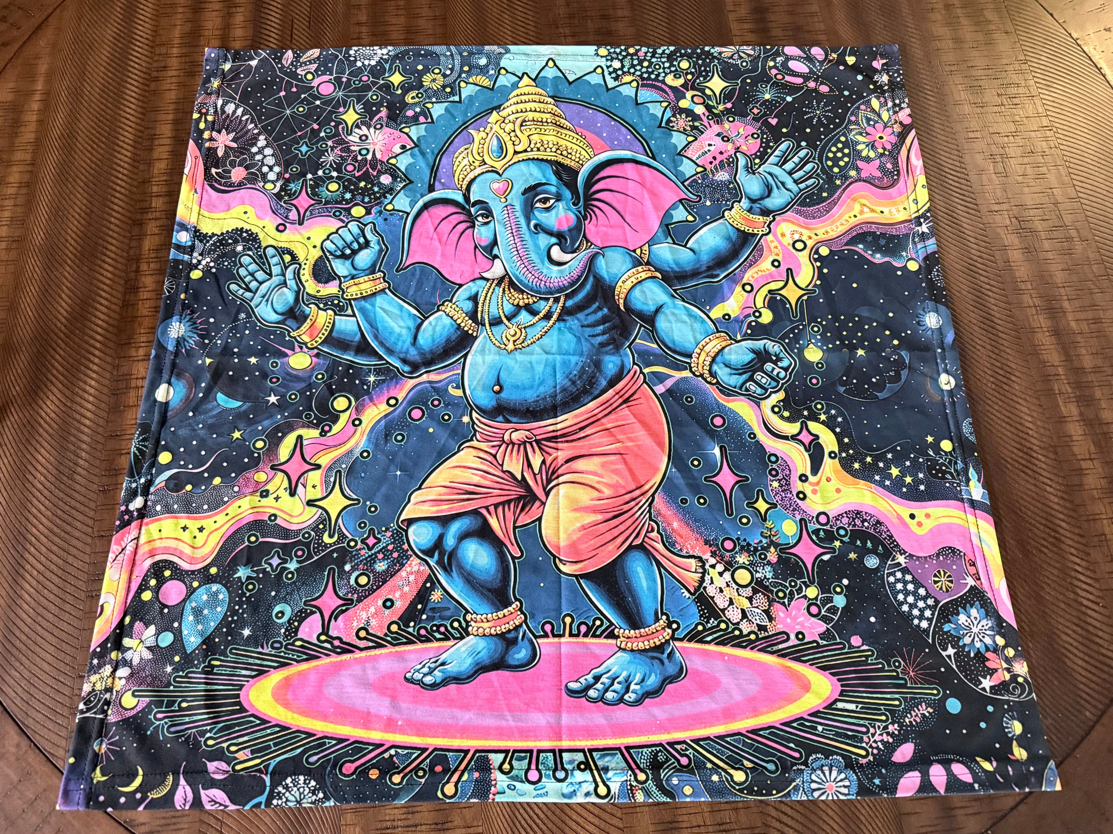 Cosmic Ganesha-Bandana(UV/Blacklight Reactive)-Limited to 25
