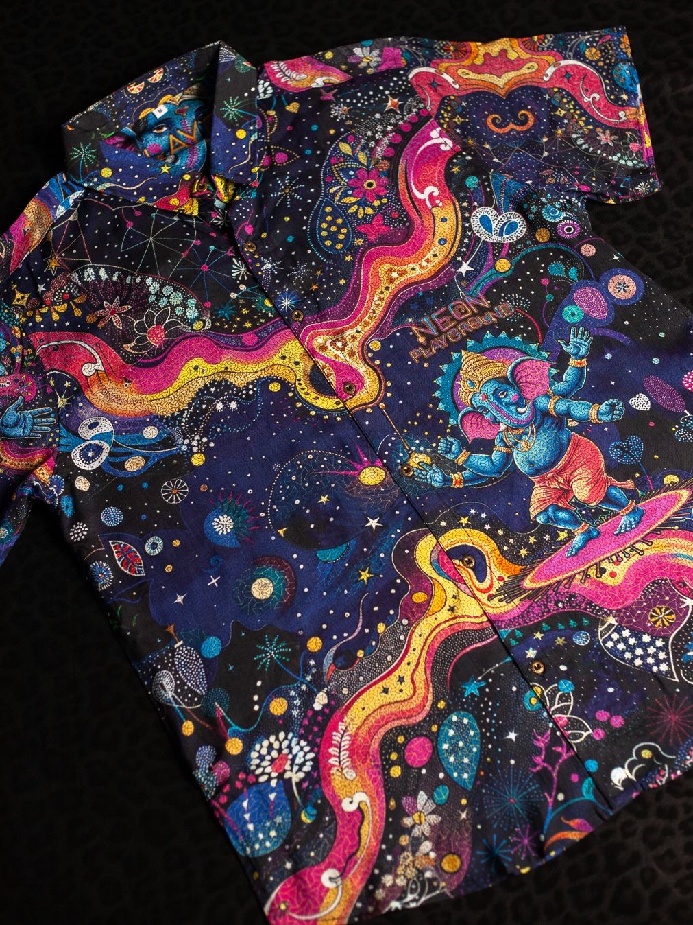 Dancing Ganesha Bamboo button up shirt(Limited to 100)