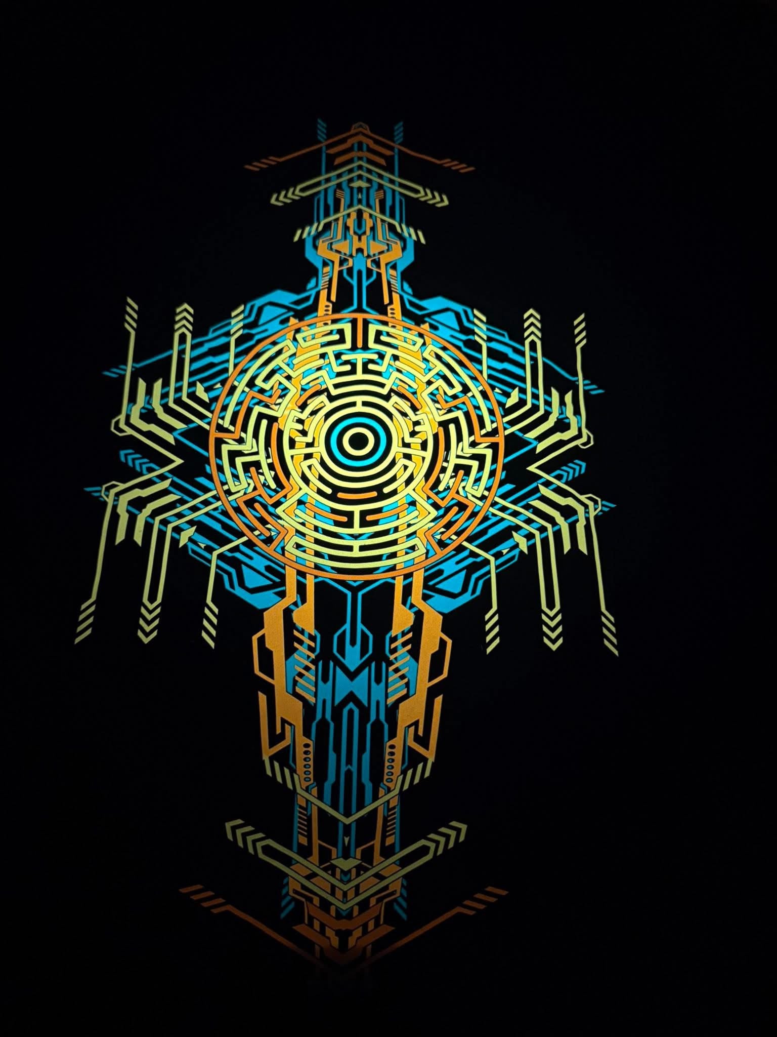 Techno Labyrinth(UV/Blacklight Reactive)-Double Sided-