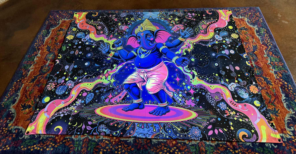 UV Reactive Ganesha Backdrop(Limited to 100)